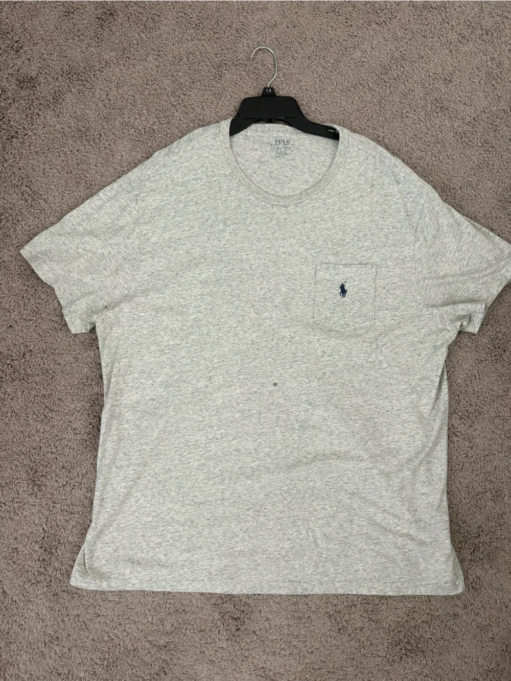 Polo by Ralph Lauren Heather Gray Pocket Crewneck Tee